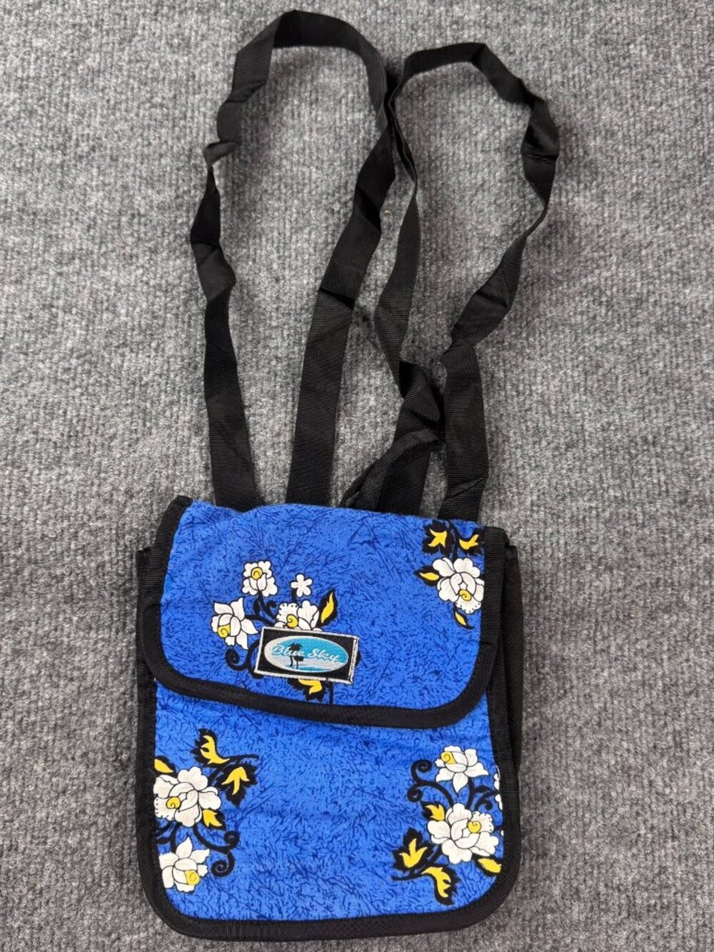 Blue Sky Mini Backpack Blue Floral Tropical Travel Crossbody Festival Daypack